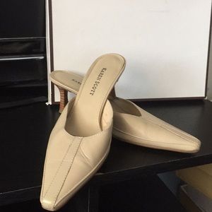 Leather Upper Tan Karen Scott Casual Slide Mules